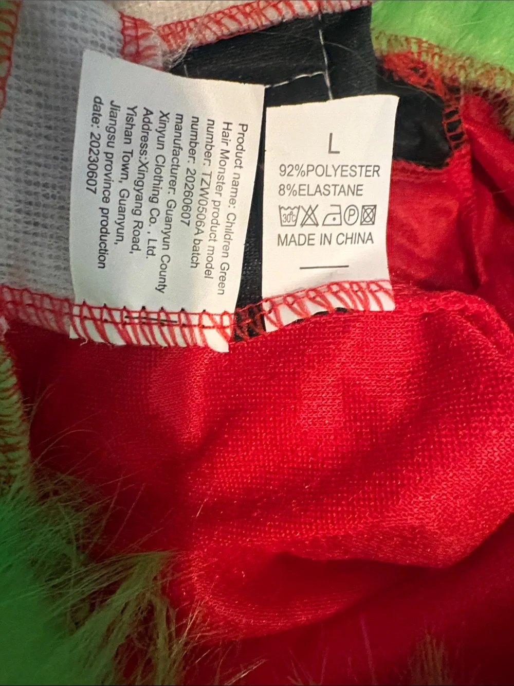 Grinch Kid’s Large Holiday Costume Dress